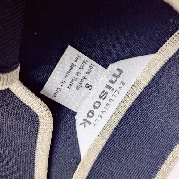 Misook luxury knit black sheath dress with gold neckline accents size small - Picture 11 of 12